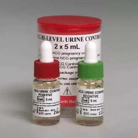 Stanbio Laboratory Reproductive Endocrinology Assay hCG Control Solution, High Positive and Negative Pregnancy (hCG) Testing High Positive Level / Negative Level 2 X 5 mL - Box of 2 - 1225-205-BX
