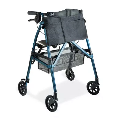 Standers 4350-CB - EZ Fold-N-Go Rollator, 6" Wheels, Colbalt Blue