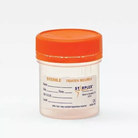 Starplex Scientific Corp Specimen Container LeakBuster™ 3 90 mL (3 oz.) Screw Cap Patient Information OR Sterile - Case of 400 - TW902-O-CS