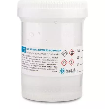 StatLab Medical Products Prefilled Formalin Container StatClick™ 60 mL Fill in 120 mL (4 oz.) Screw Cap Warning Label NonSterile - Case of 96 - NB0460-CS