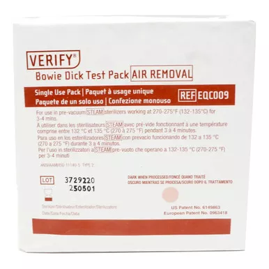 Steris EQC009 - Verify Sterilization Bowie-Dick Test Pack Steam