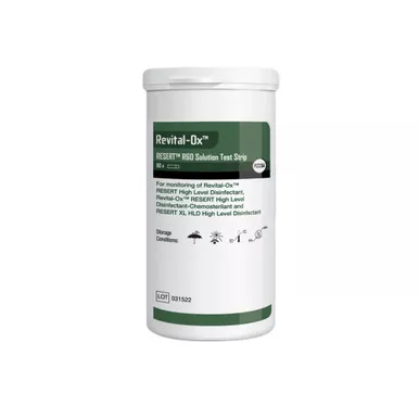Steris PCC054 - Hydrogen Peroxide Concentration Indicator Revital-Ox RESERT R60 Pad 60 Test Strips Bottle Single Use