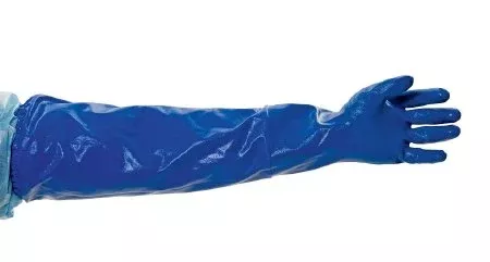 Steris Utility Glove Extended Sleeve Small Nitrile Blue 24 Inch Elastic Cuff NonSterile - Pair - PS3224-PR