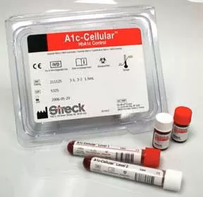 Streck Laboratories Diabetes Management Test Control A1c-Cellular™ Hemoglobin A1c (HbA1c) Level 1, 2 6 X 2.0 mL - Box of 6 - 211124-BX