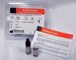 Streck Laboratories Sickle Cell Screening Test, Hemoglobin Electrophoresis Control Sickle-Chex Whole Blood HGB S Positive Level / Negative Level 2 X 2.5 mL - Pack of 2 - 217653-PK