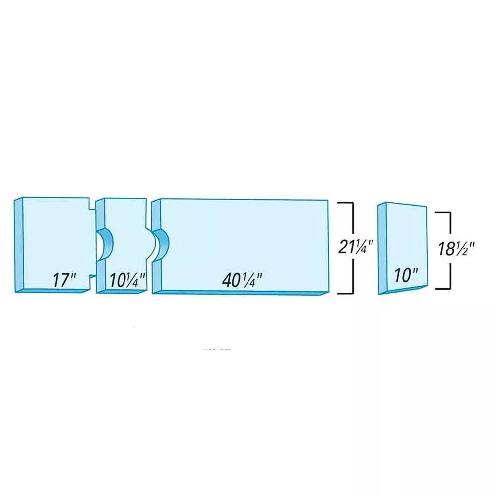 Support Surfaces for Maquet 1130, 4-Piece Support Surface for Maquet 1130, 4-pc., Deluxe - 910256XBW