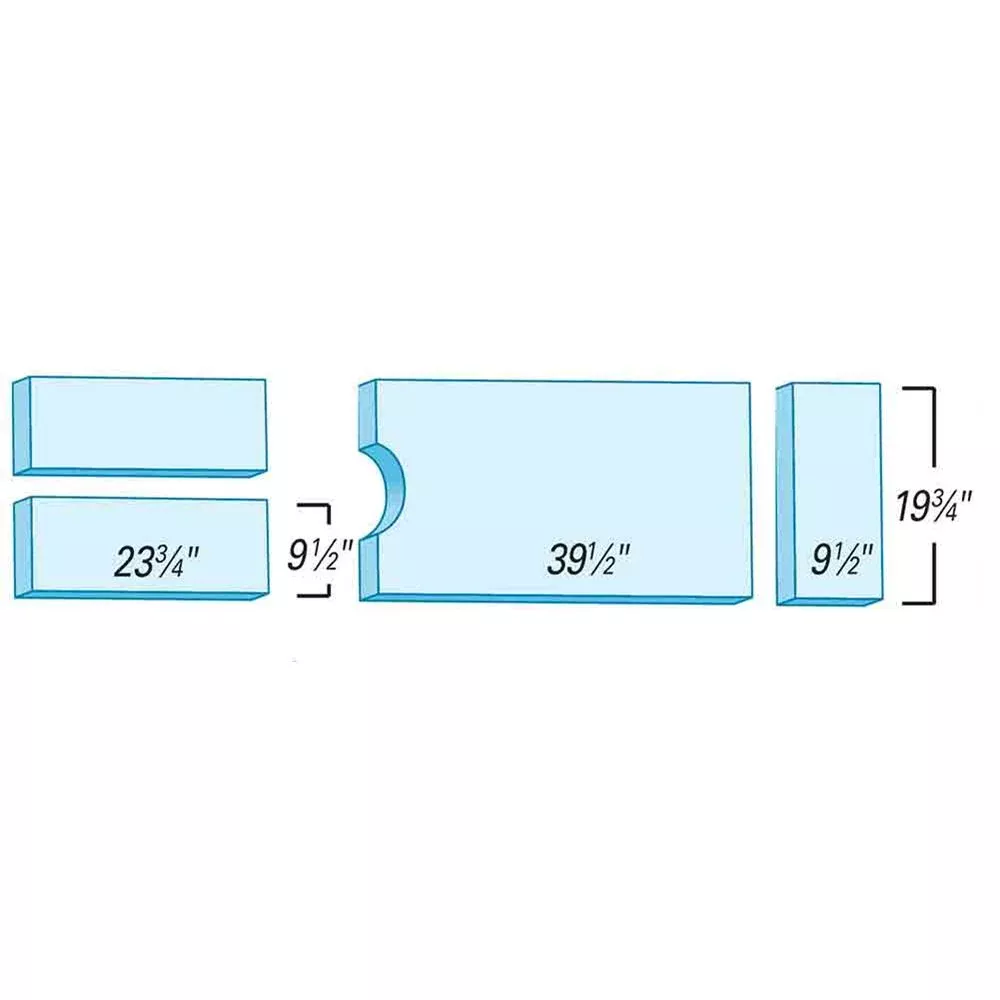 Support Surfaces for Skytron 5000/6000 Splitting, 4-Piece Support Surface for Skytron 5000/6000 Sp., 4-pc., Basic - 910259SBW