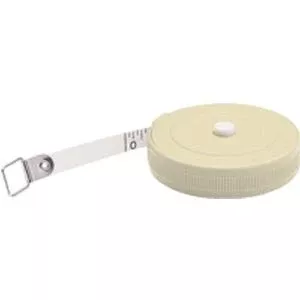 Tape Measure, White 1/4" X 60". Rectractable,each- 1 Each