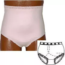 Team Options 80001-M-R - OPTIONS Ladies' Basic with Built-In Barrier/Support, Light Yellow, Right-Side Stoma, Medium 6-7, Hips 37" - 41"