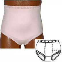 Team Options 80001-S-D - OPTIONS Ladies' Basic with Built-In Barrier/Support, Light Yellow, Dual Stoma, Small 4-5, Hips 33" - 37"