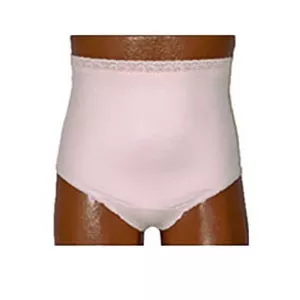 Team Options 80001ML-SP - Options Ladies' Basic With Built-In Barrier/Support, Soft Pink, Left-Side Stoma, Medium 6-7, Hips 37" - 41", Snap Closure