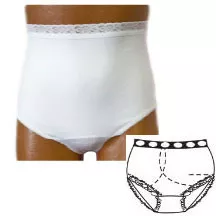 Team Options 80204LR - OPTIONS Ladies' Basic with Built-In Barrier/Support, White, Right-Side Stoma, Large