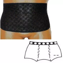 Team Options 83002MD - OPTIONS Open Crotch with Built-In Barrier/Support, Black, Dual Stoma, Medium 6-7, Hips 37" - 41"