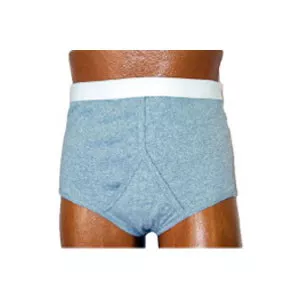 Team Options 90006XSR - OPTIONS Men's Basic With Built-In Barrier/Support, Gray, Right-Side Stoma, X-Small