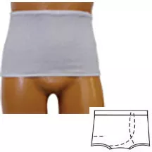 Team Options 93206LL - Ostomy Barrier/Support Men's Wrap, Gray Large (40-42) Left Side Placement