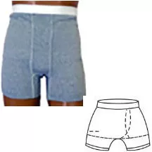 Team Options 94006ML - OPTIONS Men's Boxer Brief with Built-In Barrier/Support, Gray, Left-Side Stoma, Medium 36-38