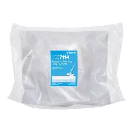 Texwipe Cleanroom Mop Head Cover / Pad Kit Texwipe Mini AlphaMop™ White Polyester Disposable - Case of 150 - TX7114-CS