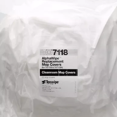 Texwipe TX7118 - Cleanroom Mop Head Cover / Pad Kit Texwipe AlphaMop™ White Polyester / Foam Disposable