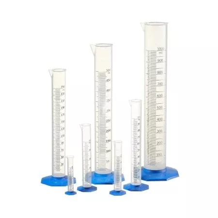 Thermo Scientific Nalge Graduated Cylinder Set Nalgene™ Class B Polypropylene 10 / 25 / 50 / 100 / 250 / 500 / 1,000 mL - Case of 1 - 3662-1234-CS