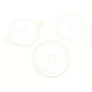 Torbot 2456-10 - 3" Round Hypalon Soft White Face Plate, Flat, 1-1/4"