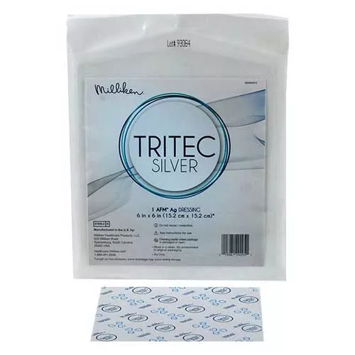 Tritec Silver Antimicrobial Wound Contact Layer Dressing 6" X 6"- 1 Each