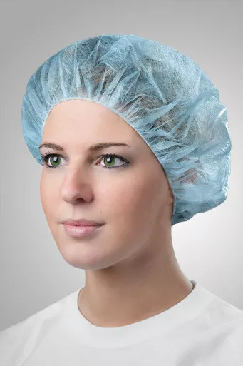 Tronex International 7124B - Tronex Disposable Bouffant Cap, 24", Universal Size, Blue