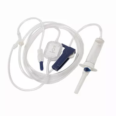 Truecare TCBINF022AE - I.V. Administration Set, 0.22 Micron In Line GVS Speedflow Air-Eliminating Filter, DEHP-Free, 1 Y-Site, 15 Micron Filter In Drip Chamber, Swivel, Luer Lock, 92 Inches