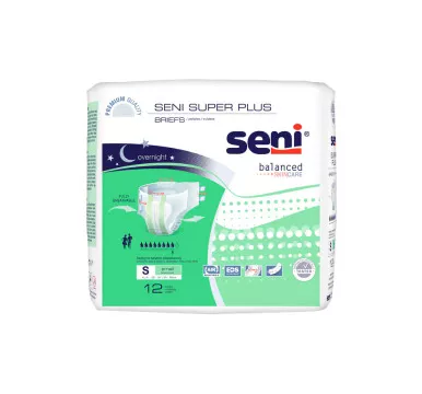 Tzmo Usa S-SM12-BP1 - Seni Super Plus Briefs, Small, 12 Count - 22" - 31"