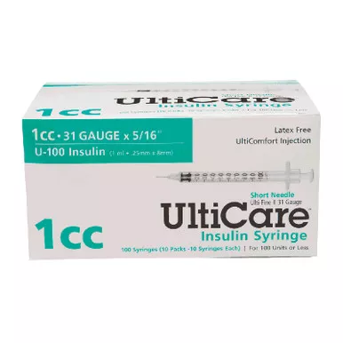 Ultimed 91002 - UltiCare Syringe 31G x 5/16", 1 mL (90 Count)