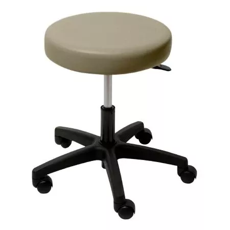 UMF Medical Exam Stool Model 6749 Backless Air Spring 5 Casters Creamy Latte - Each - 6749-EA