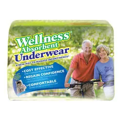 Unique Wellness 6244 - Wellness Absorbent Underwear, Medium 19" to 30" Waist