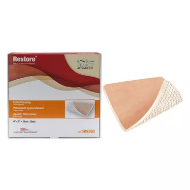 Urgo Medical 509382 - Restore Foam Dressing without Border, 6" x 6"