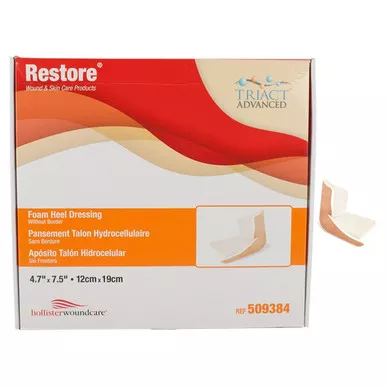 Urgo Medical 509384 - Restore Foam Dressing without Border, 4-39/50" x 7-1/2" Heel