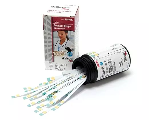 Urine Reagent Strip 2-parameter Glucose/protein (100 Strips)- Box of 100
