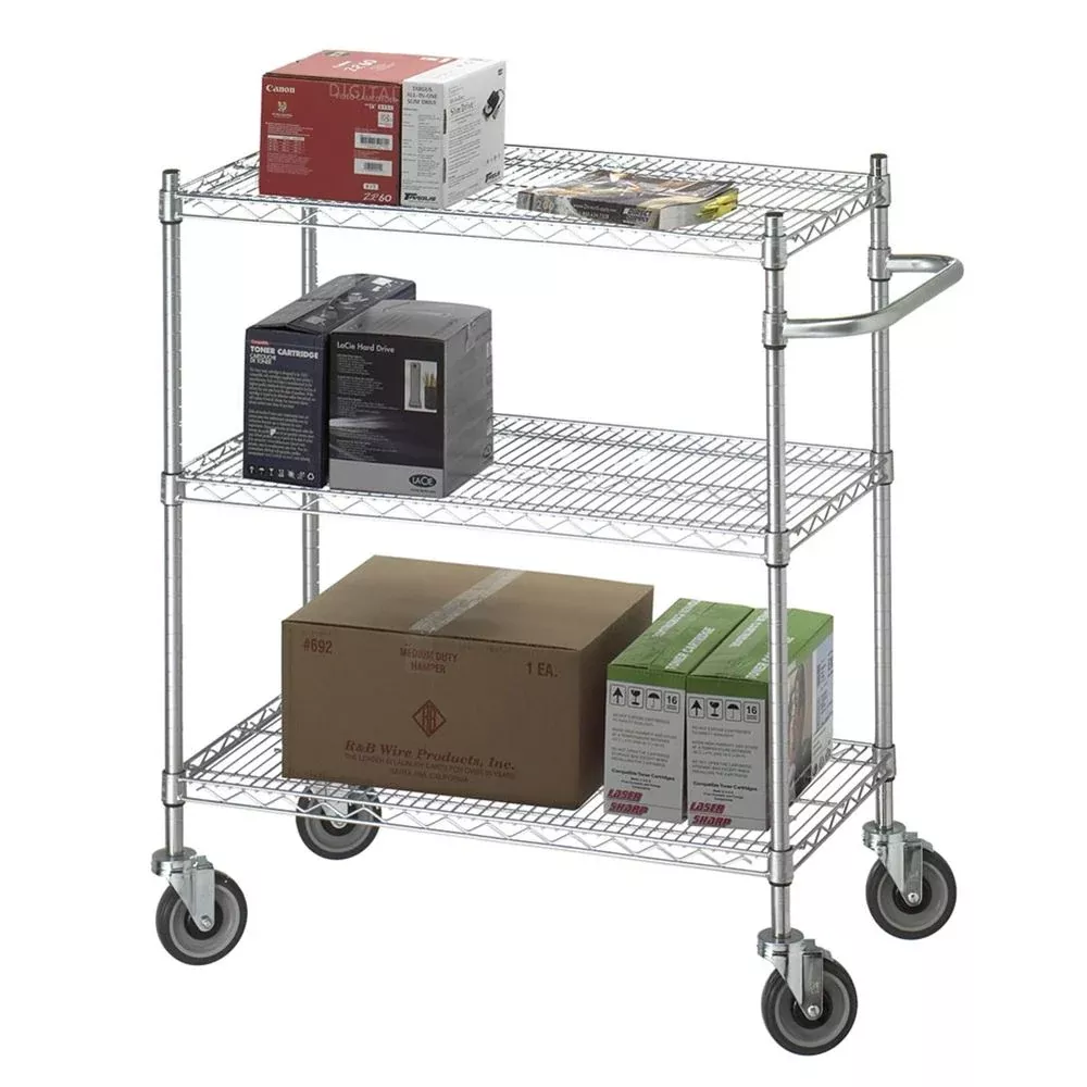 Utility Cart Utility Cart with Solid Bottom, 48"W x 42"H x 18"D - 934908