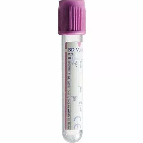 Vacutainer Plus Plastic Whole Blood Tube With Lavender Hemogard Closure, 3 Ml, 13 Mm X 75 Mm- Box of 100