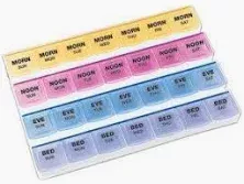Weekly Twice-a-day Pill Organizer, 7-day Capacity- 1 Each