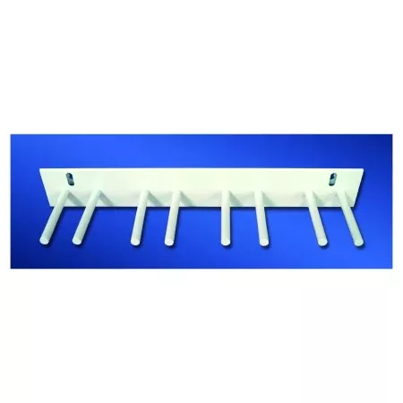 Wolf X-Ray Apron Rack Peg Rack Wall Mount 7 Hooks White - Each - 16427-EA