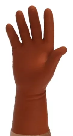 Wolf X-Ray Radiation Reducing Glove Sensi Flex Size 8 Sterile Pair Latex / Lead Extended Cuff Length Fully Textured Brown Not Chemo Approved - Each - 12408-8.0-EA