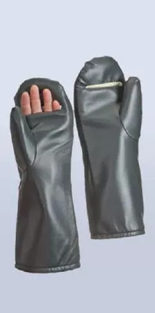 Wolf X-Ray Radiation Reducing Mitten Superflex Slitted Mitten One Size Fits Most NonSterile Vinyl / Lead Extended Cuff Length Smooth Gray Not Chemo Approved - Pair - 12410-PR