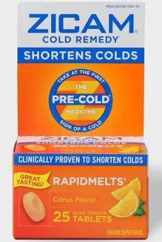 Zicam Cold Remedy Rapidmelts, Citrus, 25 Ct.- 1 Each