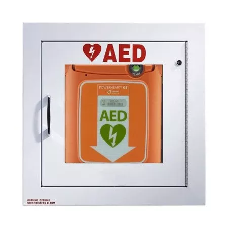 Zoll Medical AED Cabinet Wall Mount Stainless Steel with Plastic Front 2 Keyed - Each - 50-00400-30-EA